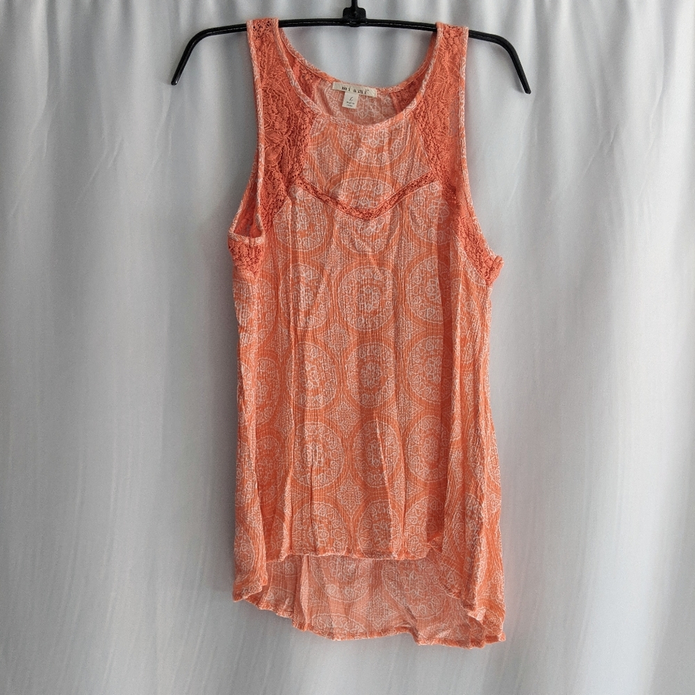 Miami Peach 🍑 Crepe Crotchet Tank Top